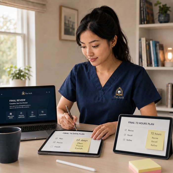 A dentist working through the two-week and 72-hour revision plans